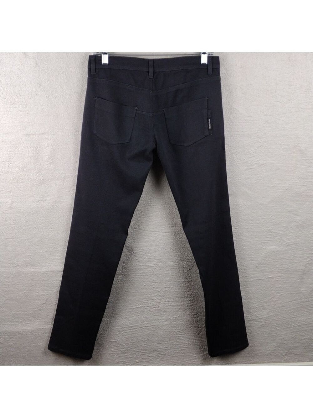 Miu Miu Made In Italy Gray Cotton Five Pocket Mid Rise Straight Leg Color Jeans - Picture 8 of 10